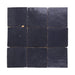 Lungarno - Zellige Bespoke - 4" x 4" Glossy Terracotta Tile - Indigo Mist
