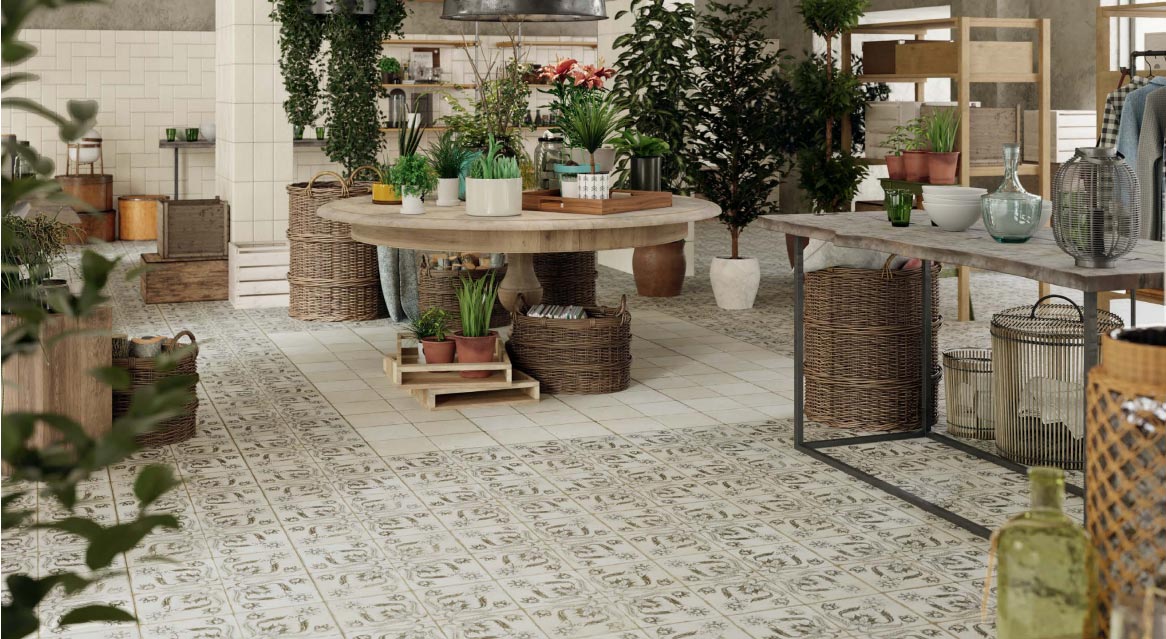 Peronda - FS Ivy Collection - 18 in. x 18 in. Ceramic Tile - Black Room
