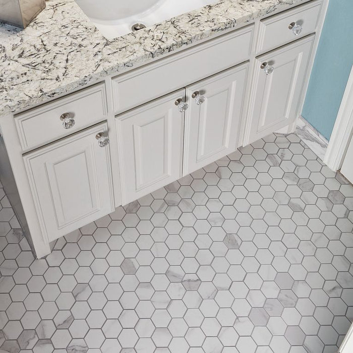 Arizona Tile - Themar Series - 2 3/8" x 2 3/8" Rectified Matte Porcelain Mosaic - Statuario V