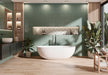 Maniscalco - Alhambra 8 in. x 8 in. Porcelain Deco Tile - Layla wall installation