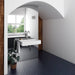 Mosaic & Tile Depot - Kromatica 4.5" x 4" Porcelain Hex Tile - Navy Blue floor installation