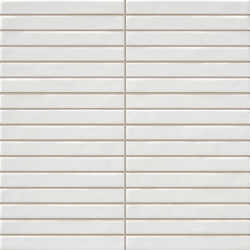 LaPlatera - Pencil Collection - 14 in. x 14 in. Wall Tile - Kromo White