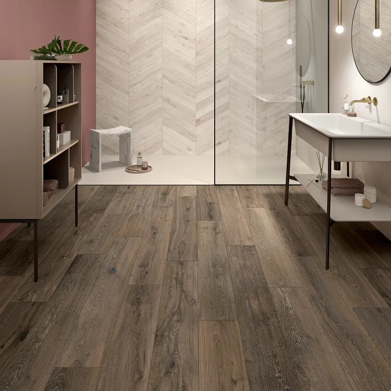 Arizona Tile - Bio Attitude 8&quot; x 48&quot; Rectified Porcelain Tile - Cortex floor installation