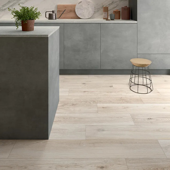 Arizona Tile - Bio Attitude 8" x 48" Rectified Porcelain Tile - Cotton floor installation