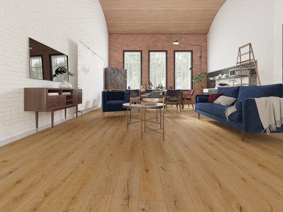 Lions Floor - Lone Star Spirit XL 9" x 72" SPC - Oak Dry-Aged Room Scene