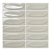 Lungarno - Lucidus - 2 in. x 6 in. Oval Glossy Porcelain Mosaic - Pale Almond