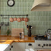 Lungarno - Lucidus - 2 in. x 6 in. Concave/Convex Glossy Porcelain Mosaic - Polished Jade Room Scene