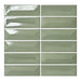 Lungarno - Lucidus - 2 in. x 6 in. Concave/Convex Glossy Porcelain Mosaic - Polished Jade