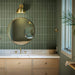 Lungarno - Lucidus - 2 in. x 6 in. Oval Glossy Porcelain Mosaic - Polished Jade Installed