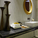 Lungarno - Lucidus - 2 in. x 6 in. Concave/Convex Glossy Porcelain Mosaic - Perfect White Room Scene