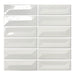 Lungarno - Lucidus - 2 in. x 6 in. Concave/Convex Glossy Porcelain Mosaic - Perfect White