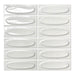 Lungarno - Lucidus - 2 in. x 6 in. Oval Glossy Porcelain Mosaic - Perfect White