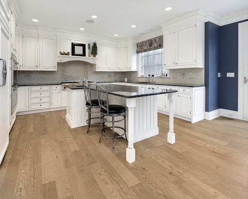 LW Flooring - Traditions - 5" x 70 7/8" RL - European White Oak Engineered Hardwood - Praline Room Scene