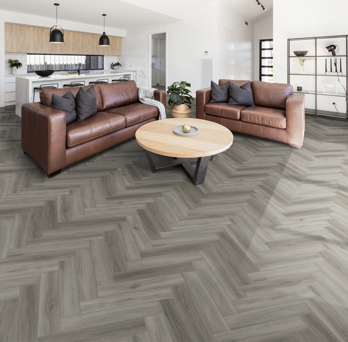 Floors 2000 - Lenox Peak Collection 5 in. x 24 in. Luxury Vinyl - Fossil floor installation