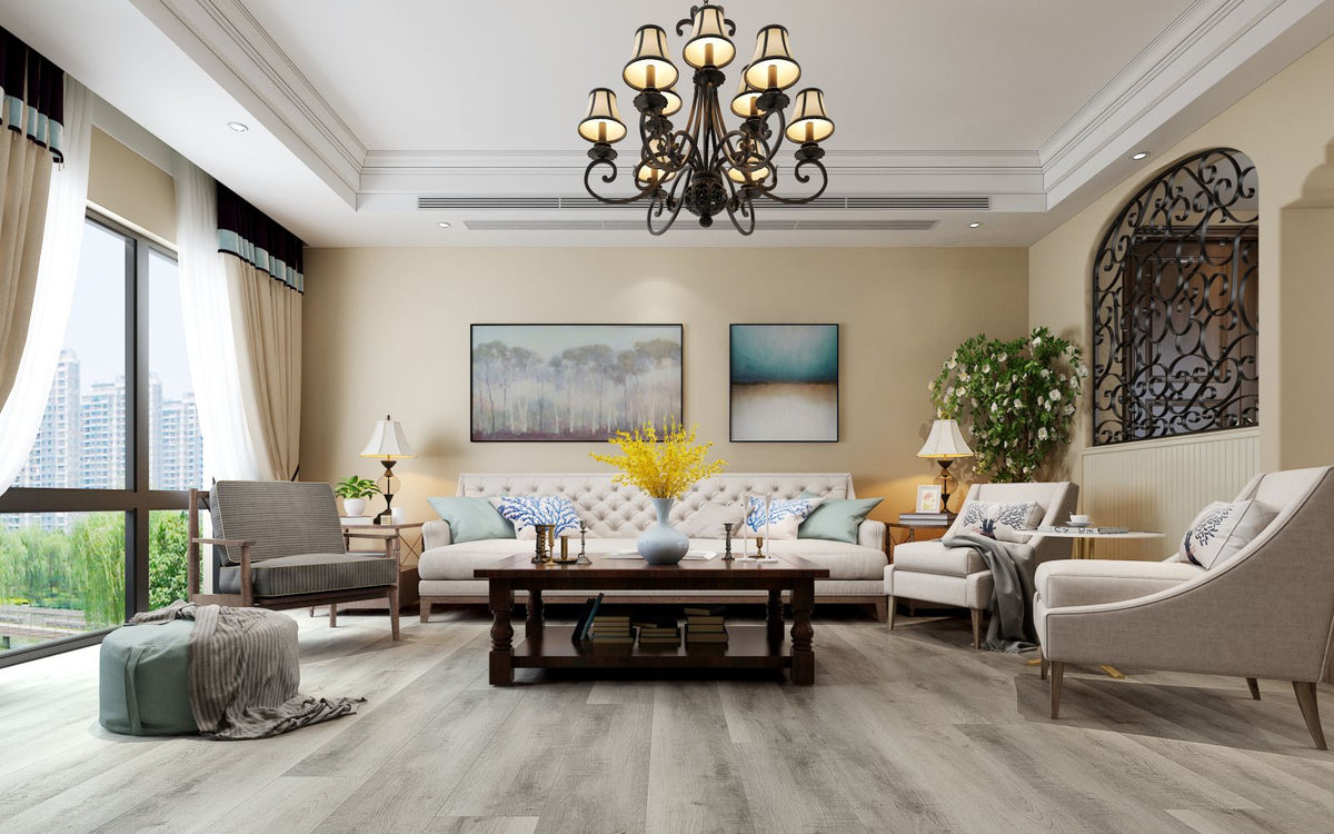 Lions Floor - Naturual Essence Plus 9&quot; x 60&quot; SPC - Kumo Installed