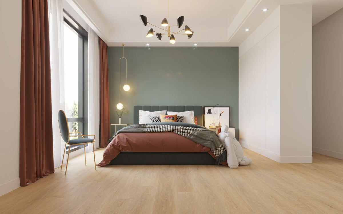Lions Floor - Naturual Essence Plus 9&quot; x 60&quot; SPC - Evergreen Installed