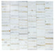 Elysium - Slot 11.75 in. x 11.75 in. Marble Mosaic - Calacatta Long2