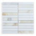 Elysium - Slot 11.75 in. x 11.75 in. Marble Mosaic - Calacatta Long