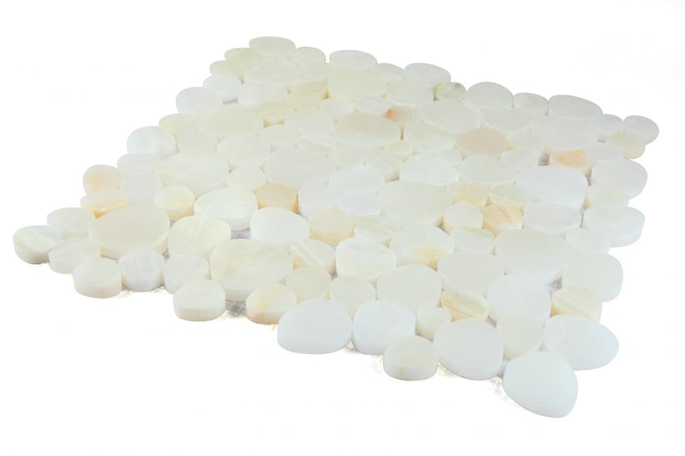 Elysium - Aphrodite Onyx White Honed Marble Mosaic 4