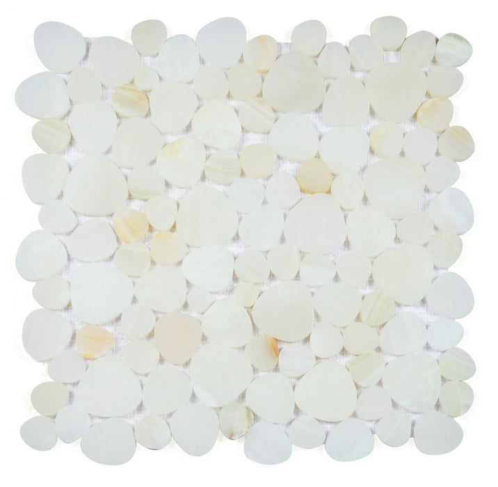 Elysium - Aphrodite Onyx White Honed Marble Mosaic