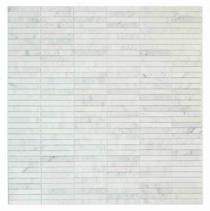 Elysium - Slot 11.75 in. x 11.75 in. Marble Mosaic - Carrara Honed 2