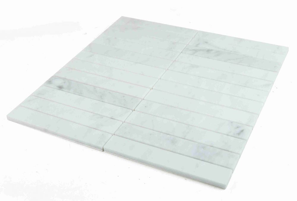 Elysium - Slot 11.75 in. x 11.75 in. Marble Mosaic - Carrara Honed 4