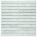 Elysium - Slot 11.75 in. x 11.75 in. Marble Mosaic - Carrara Honed