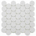 Elysium - Penny Marble 11.75 in. x 12 in. Marble Mosaic - Large Dolomite Honed