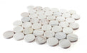 Elysium - Penny Marble 11.75 in. x 12 in. Marble Mosaic - Large Eura Wood Honed 4