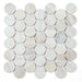 Elysium - Penny Marble 11.75 in. x 12 in. Marble Mosaic - Large Eura Wood Honed