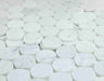 Elysium - Penny Marble 11.75 in. x 12 in. Marble Mosaic - Large Carrara Honed 3