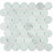 Elysium - Penny Marble 11.75 in. x 12 in. Marble Mosaic - Large Carrara Honed