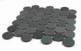 Elysium - Penny Marble 11.75 in. x 12 in. Marble Mosaic - Large Basalt Honed 4
