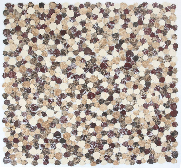 Elysium - Aphrodite Burgundy Brown Marble Mosaic 2