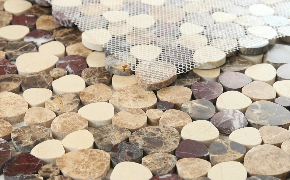 Elysium - Aphrodite Burgundy Brown Marble Mosaic 3