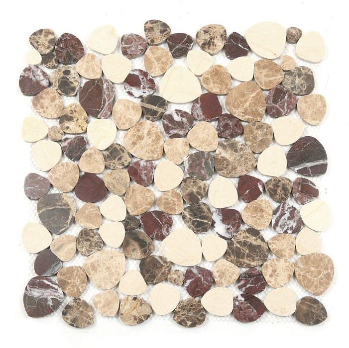 Elysium - Aphrodite Burgundy Brown Marble Mosaic
