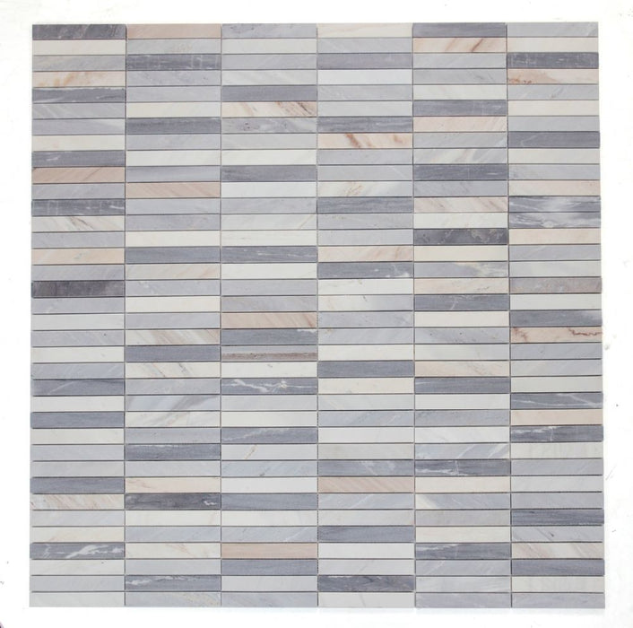 Elysium - Slot 11.75 in. x 11.75 in. Marble Mosaic - Italian Blue 2