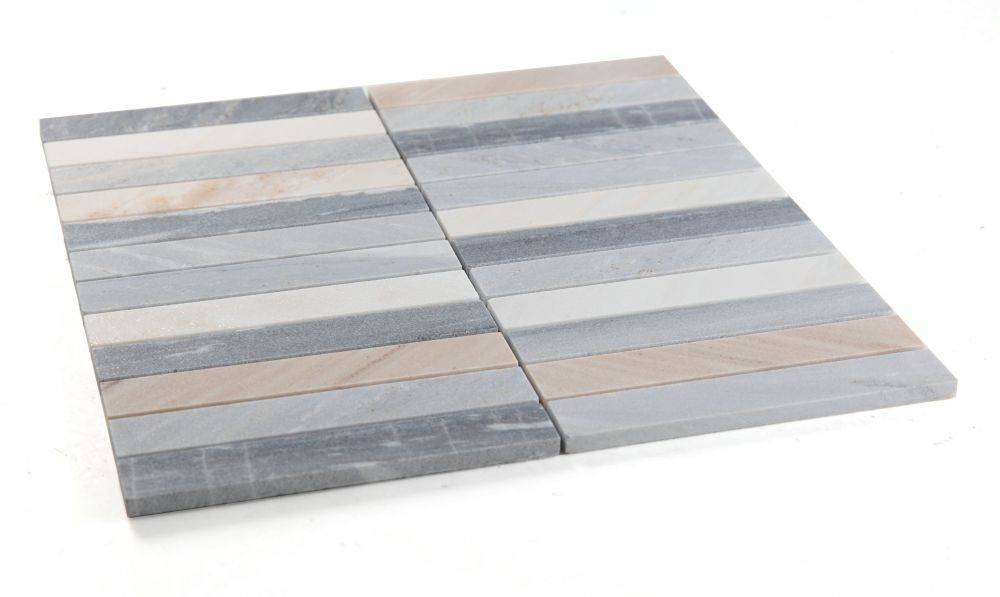 Elysium - Slot 11.75 in. x 11.75 in. Marble Mosaic - Italian Blue 4