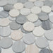 Elysium - Penny Marble 11.75 in. x 12 in. Marble Mosaic - Large Blue 3