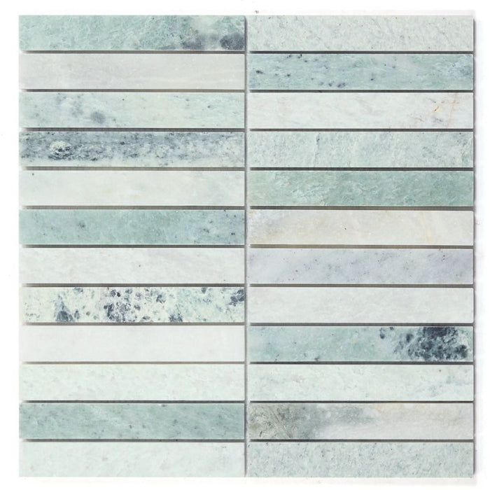 Elysium - Slot 11.75 in. x 11.75 in. Marble Mosaic - Jade