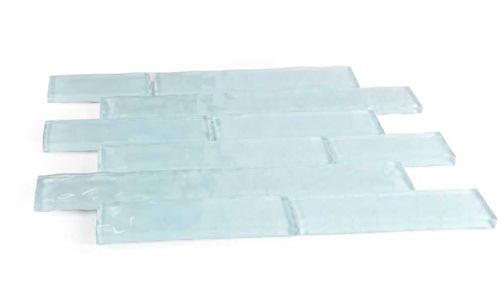 Elysium - Ripple 11.75 in. x 11.75 in. Glass Mosaic - Blue 4