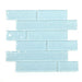Elysium - Ripple 11.75 in. x 11.75 in. Glass Mosaic - Blue