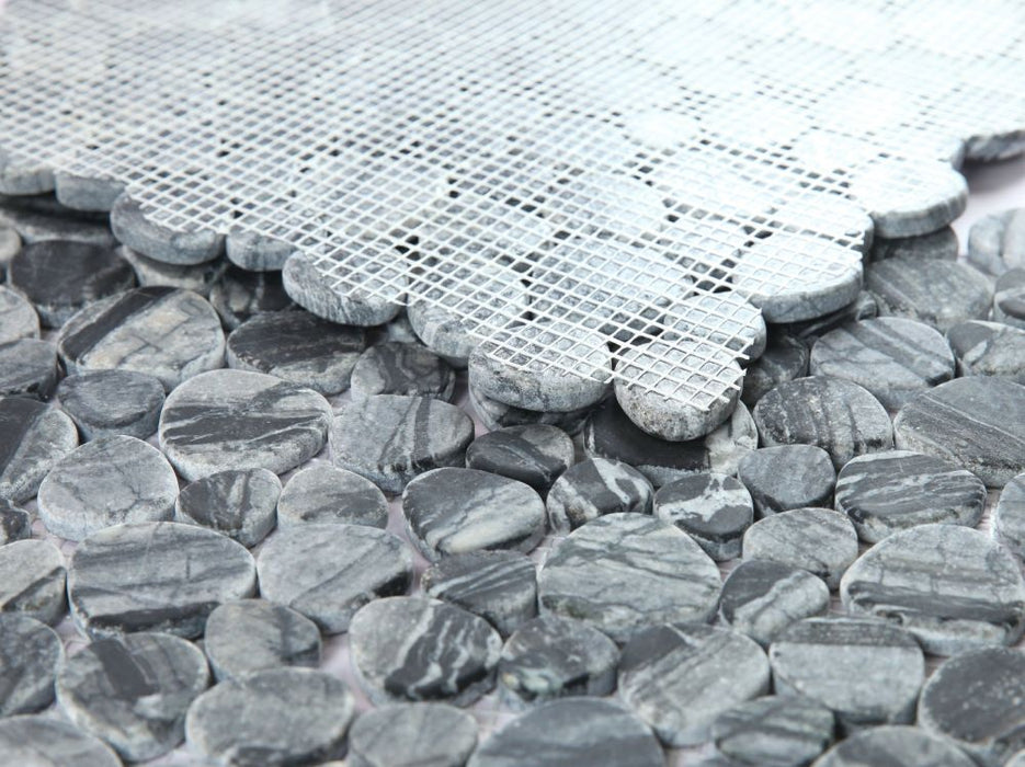 Elysium - Aphrodite Dark Grain Marble Mosaic 3