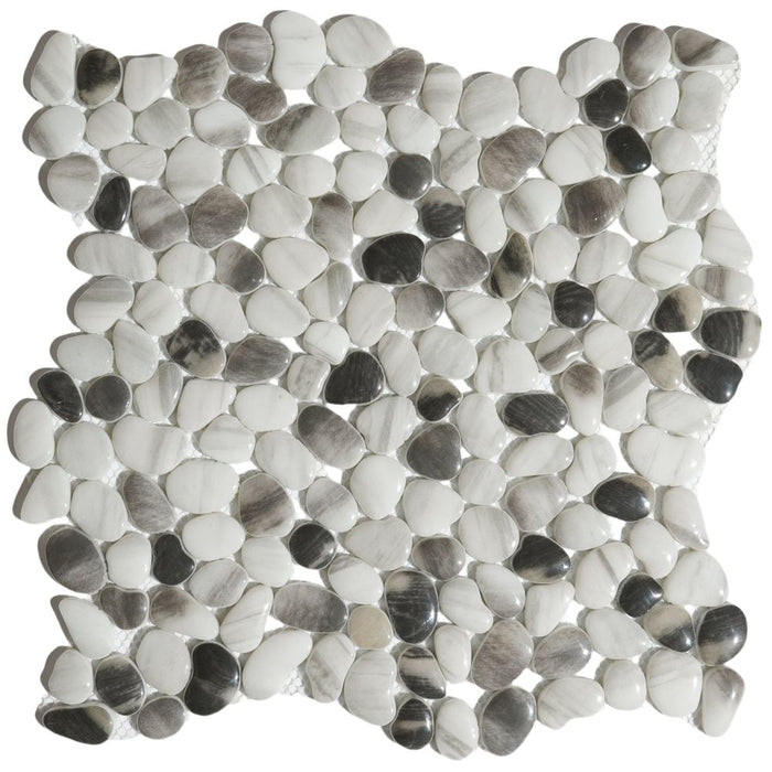 Elysium - Art Pebble 12" x 12" - Grey