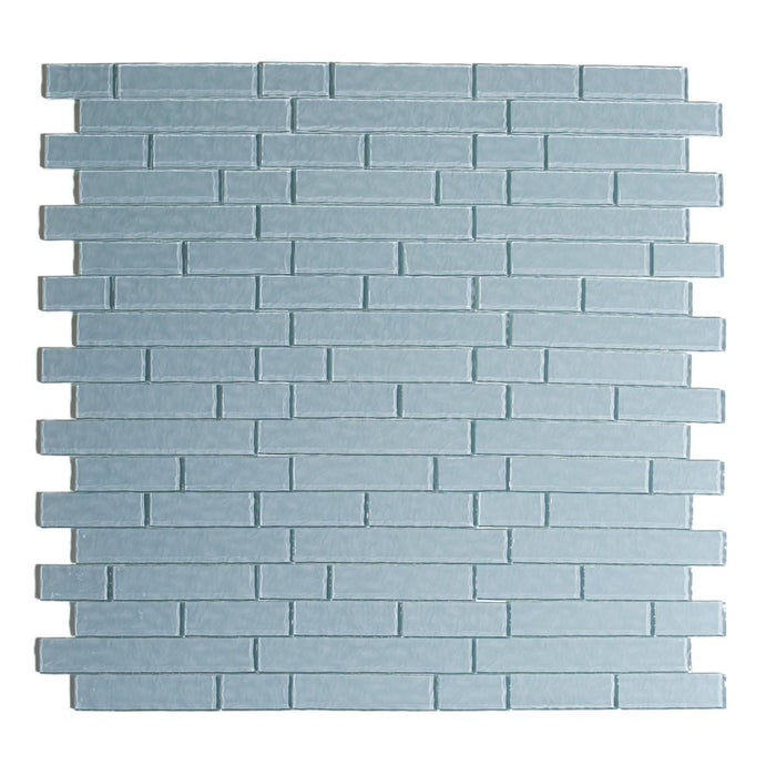 Elysium - Ripple 11.75 in. x 11.75 in. Glass Mosaic - Pewter 2