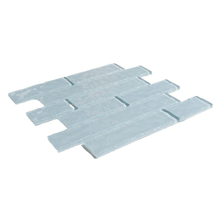 Elysium - Ripple 11.75 in. x 11.75 in. Glass Mosaic - Pewter 4