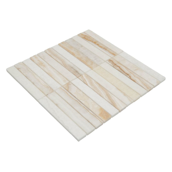 Elysium - Slot 11.75 in. x 11.75 in. Marble Mosaic - Onyx Ivory 4