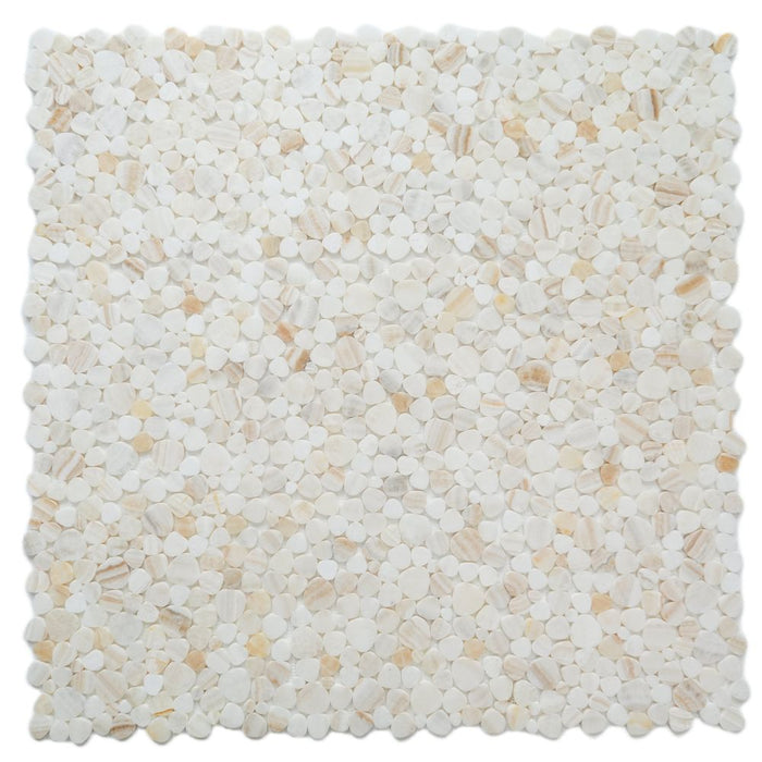 Elysium - Aphrodite Onyx Ivory Honed Marble Mosaic 2