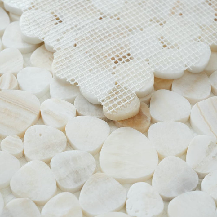 Elysium - Aphrodite Onyx Ivory Honed Marble Mosaic 3