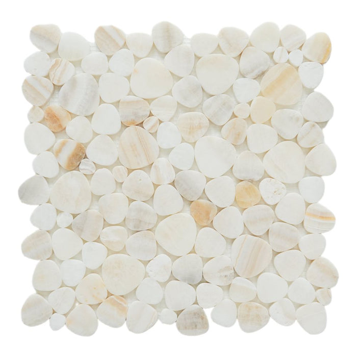 Elysium - Aphrodite Onyx Ivory Honed Marble Mosaic